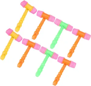 Mallet Plaything for Parties Safe Polished Design Fun Interactive module minuscule Educational for Boys Random Color 8pcs Beating Hammer Lightweight 