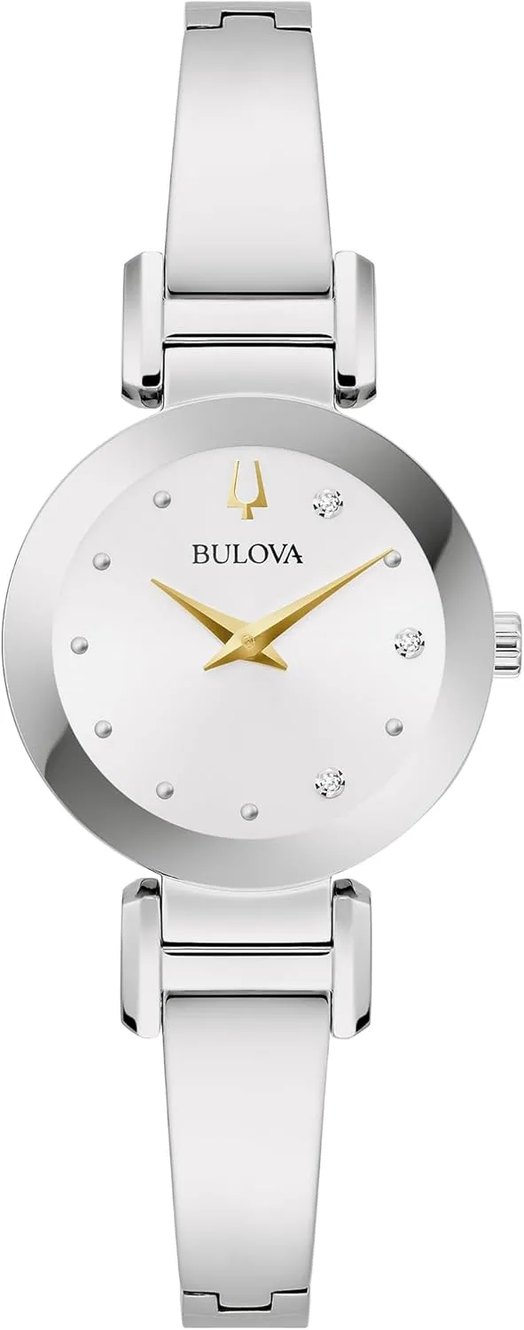 Marc Anthony Ladies Modern Diamond Stainless Steel Bangle relax beef serum reindeer refrigerate tackle Bracelet Watch Bulova 