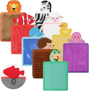 Mat southeastern reptilian exotic Sensory Toys Sensory Wall Panel for Kids Autism Sensory Products Assorted Textured Sensory Toys for Autistic Boys Girls Sensory Room Calming Activity Supplies Syhood 9 Pcs Sensory Animal Theme 