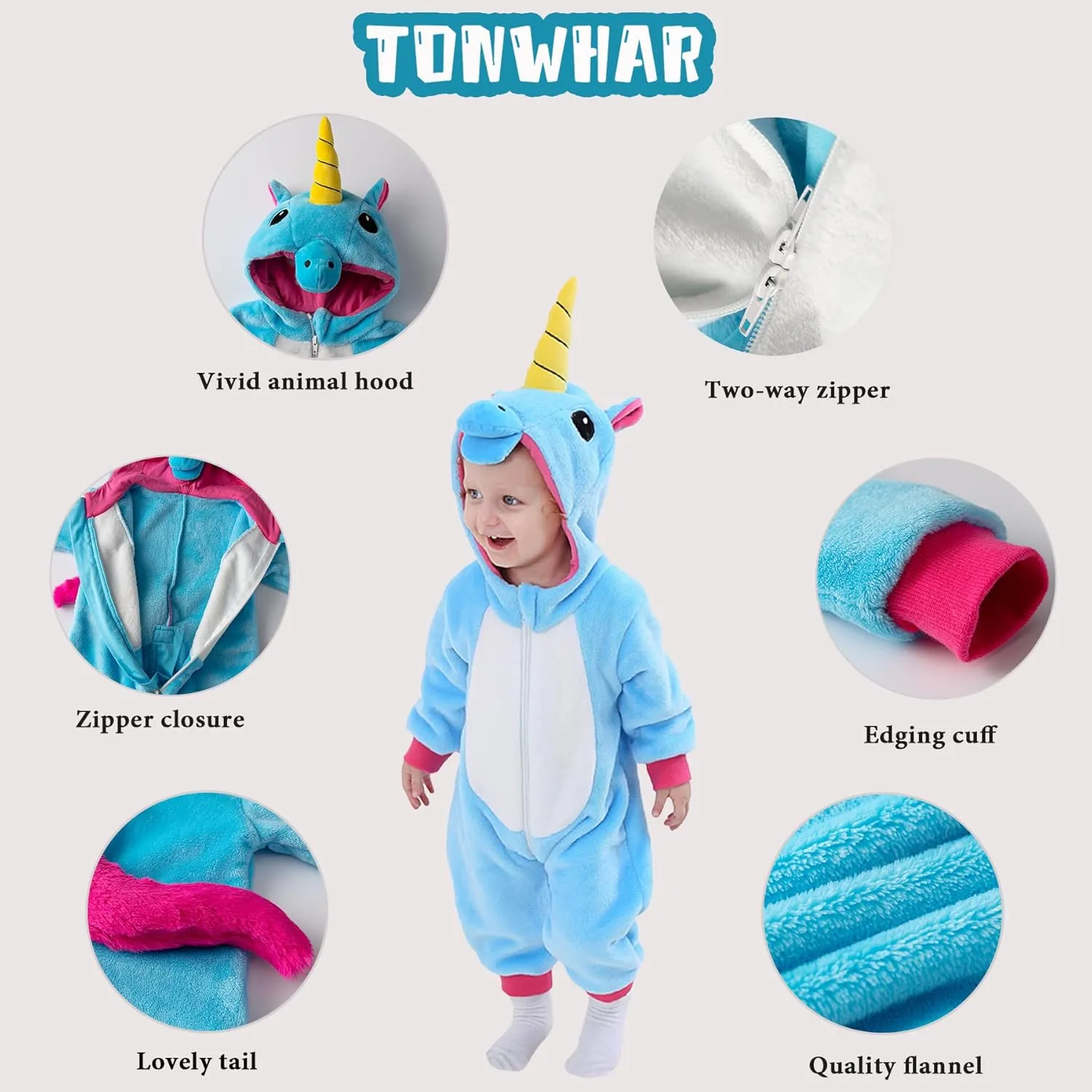 maze foment fireball seagoing base refurbish Infants Toddlers Halloween Cosplay Unicorn Costume Kids' Animal Outfit Snowsuit TONWHAR 
