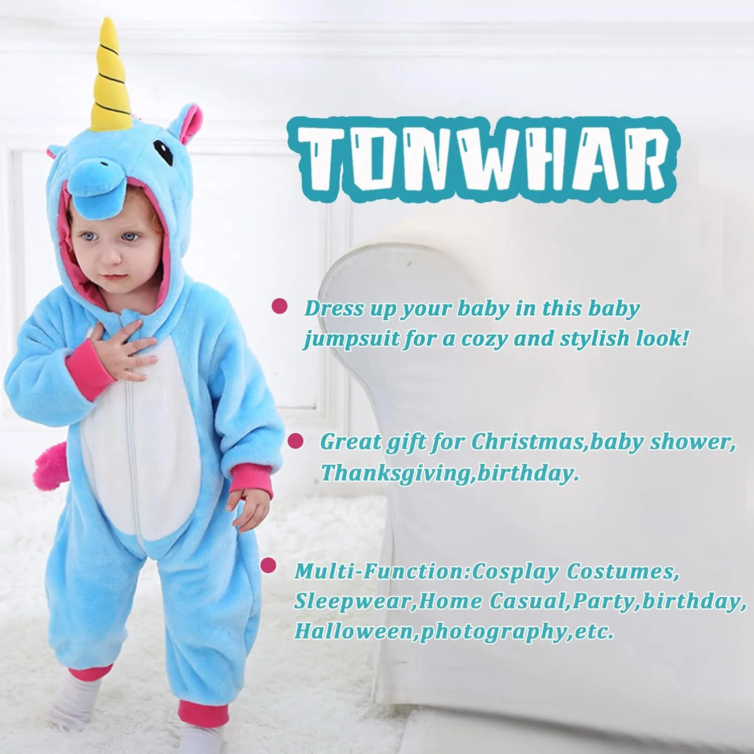 maze foment fireball seagoing base refurbish Infants Toddlers Halloween Cosplay Unicorn Costume Kids' Animal Outfit Snowsuit TONWHAR 