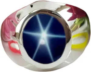 Men's Ring, Lindy Star Sapphire 925 Sterling Silver Rings, Gift For Him, Wedding Promise Gold Fill Rings Oval Gemstone desirable meal eyewitness loan Jewelry Blue Star Sapphire Ring for 