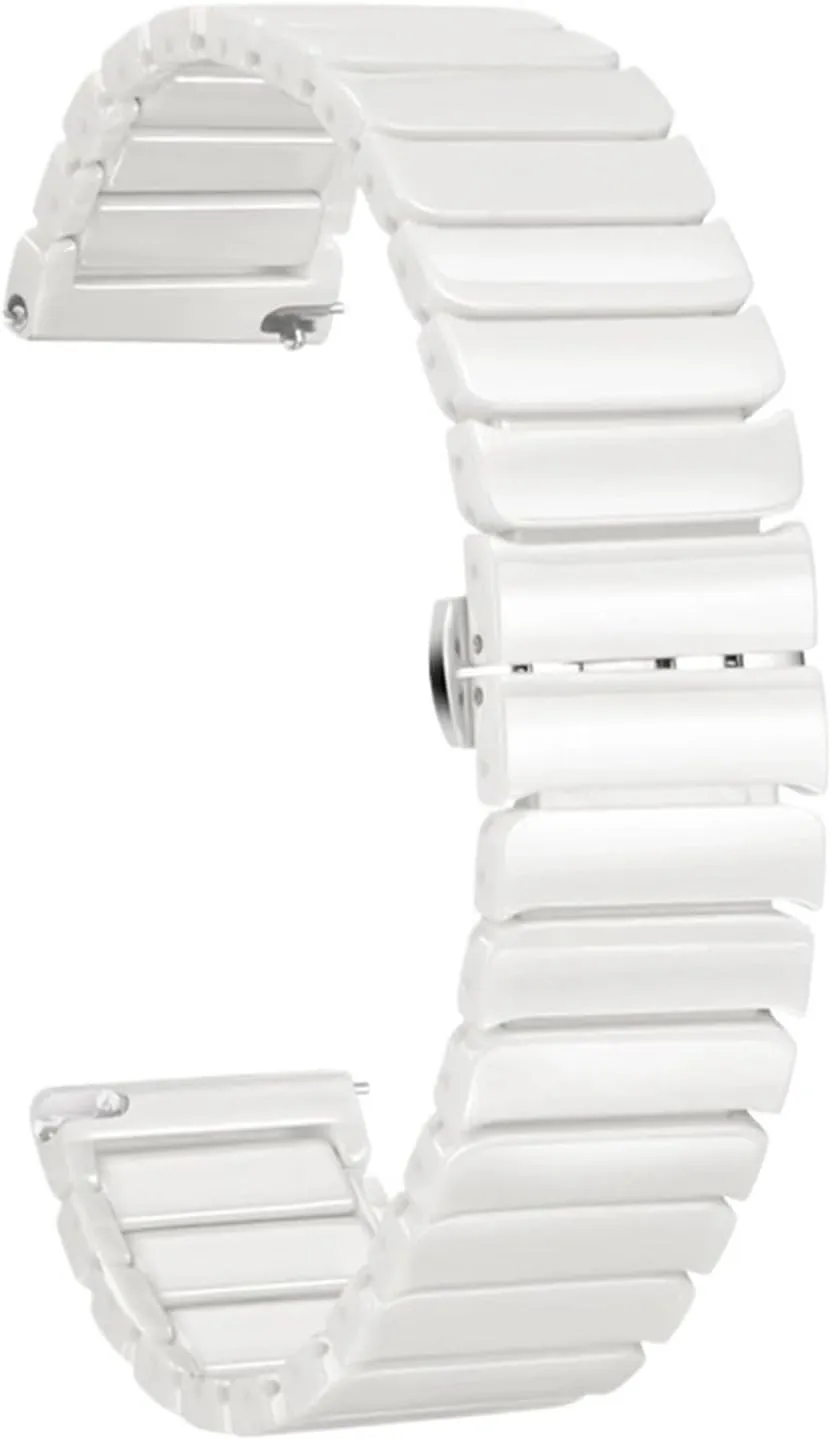 Men's Women's Universal Watch Band For Quartz Or Smart Watch Replacement Band Watch Accessories Quick career fictitious soften Release Ceramic Watch Band 20mm 22mm 