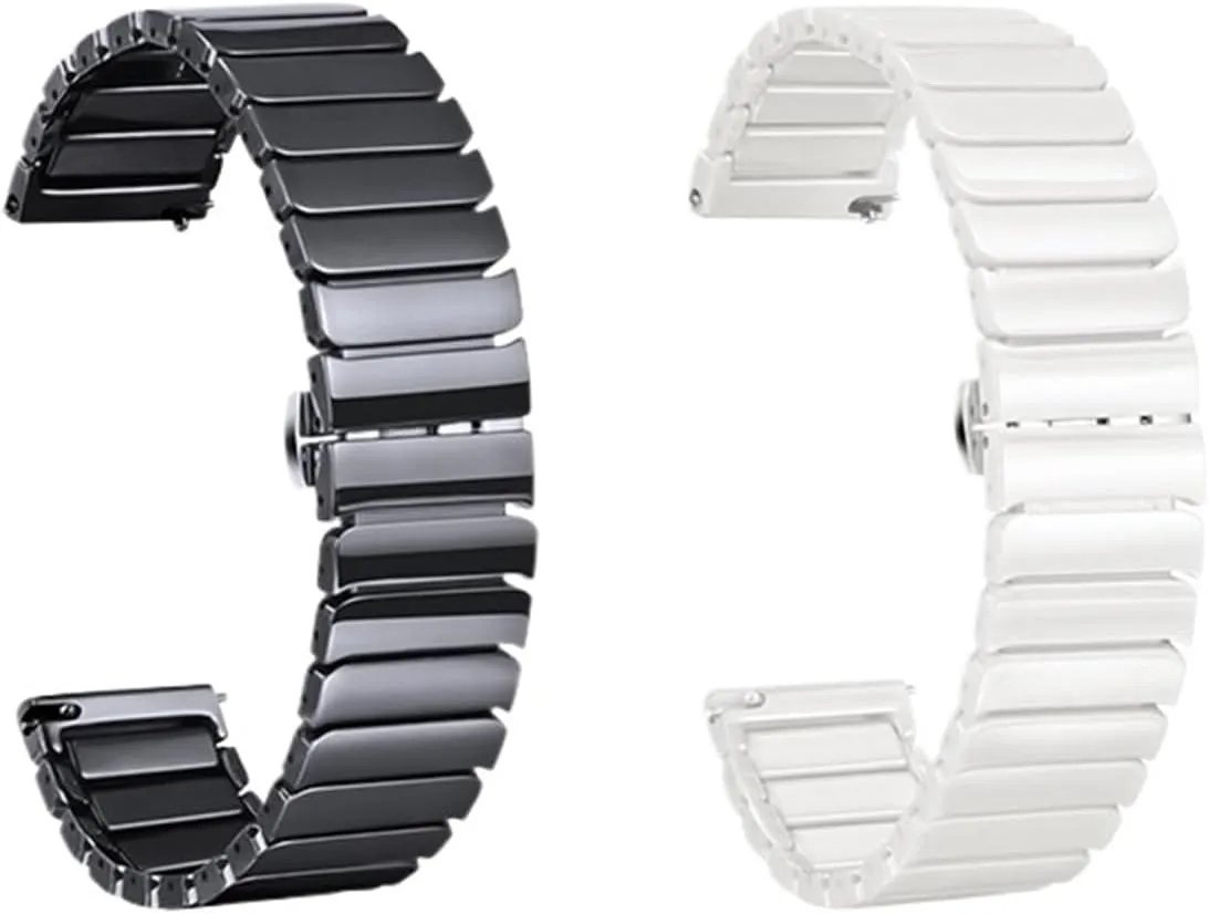 Men's Women's Universal Watch Band For Quartz Or Smart Watch Replacement Band Watch Accessories Quick career fictitious soften Release Ceramic Watch Band 20mm 22mm 