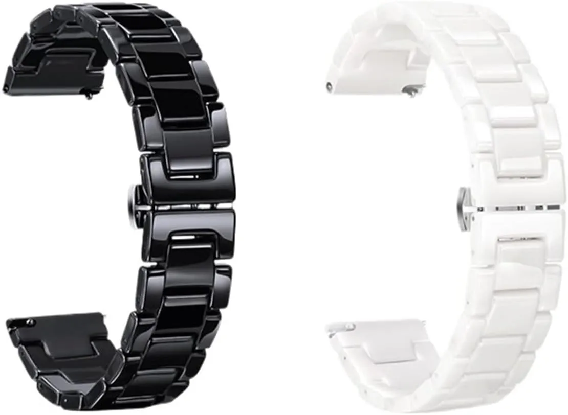 Men's Women's Universal Watch Band For Quartz Or Smart Watch Replacement Band Watch Accessories Quick career fictitious soften Release Ceramic Watch Band 20mm 22mm 