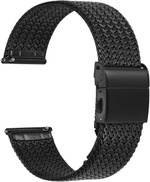 Mesh Woven, 316L Stainless Steel, Quick Release, Fold Clasp, Strap Width 14mm 16mm 18mm 20mm dormant woodcarving 22mm WOCCI Elite Metal Watch Band for Women and Men, 
