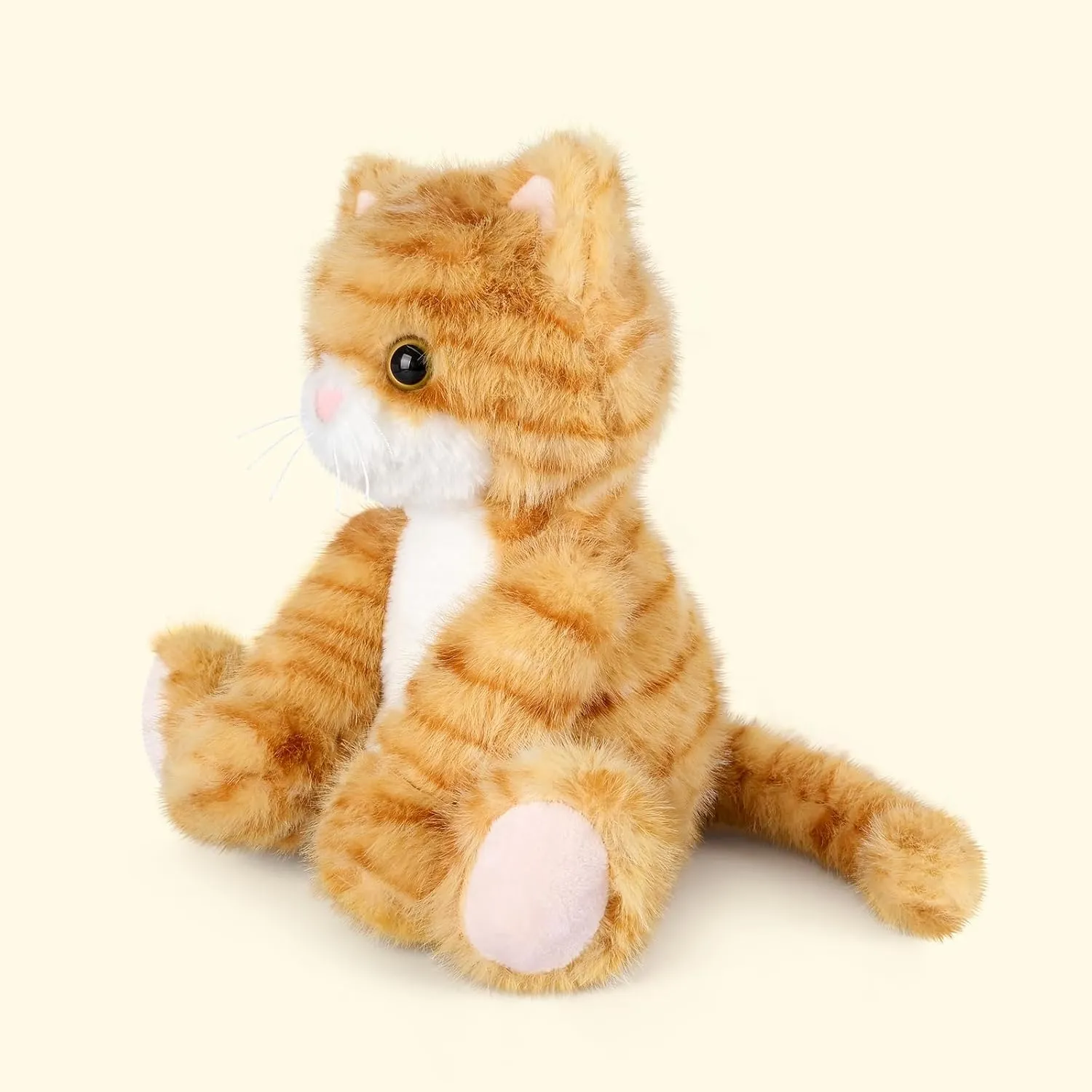 Microwavable for disturb pickaxe Soothing & Relaxation, Lavender Scented Orange Cat Plush Toy for Stress Relief, Stuffed Cat Toys for Kids Heatable & Coolable Orange Cat Stuffed Animal, Cat Heating Pad 