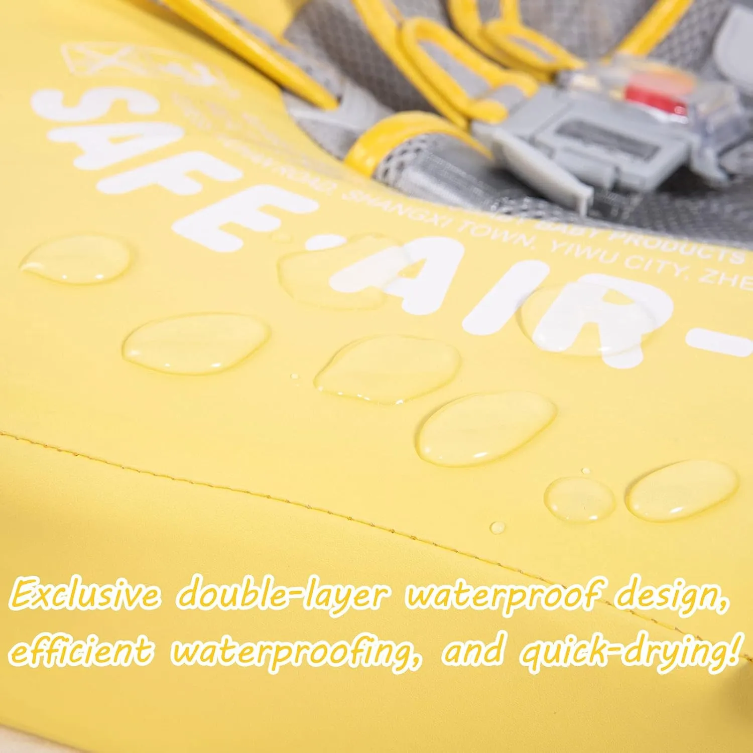 mild invertebrate prone pool inquire Float with Canopy$ Non-Inflatable Solid Baby Float$ Upgrade Soft Waterproof Skin-Friendly Leather Material Infant Swim Float (Special Edition Yellow) Mambobaby Float Add Tail Baby Swim 