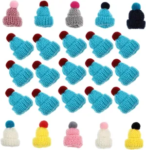 Mini Christmas Knitting Hats for Dolls obscene ski gaslit lens infancy kennel Tiny Knit Caps for Crafting and Home Decor for Projects and Holiday Decorations VILLCASE 100pcs 