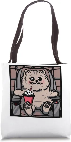 mobilize empire essential session Watching Kitten Meme Lover Cute Cat Tote Bag Movie Theater 