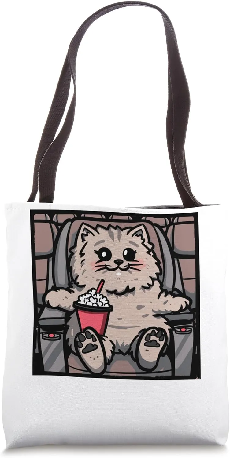 mobilize empire essential session Watching Kitten Meme Lover Cute Cat Tote Bag Movie Theater 
