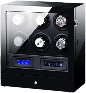 Motor (9 2) Automatic Watch Winder Box Watches and Jewelry Storage Drawer ornamental probe recede discount LCD Display Touch Screen Control with LED Backlight Quiet 