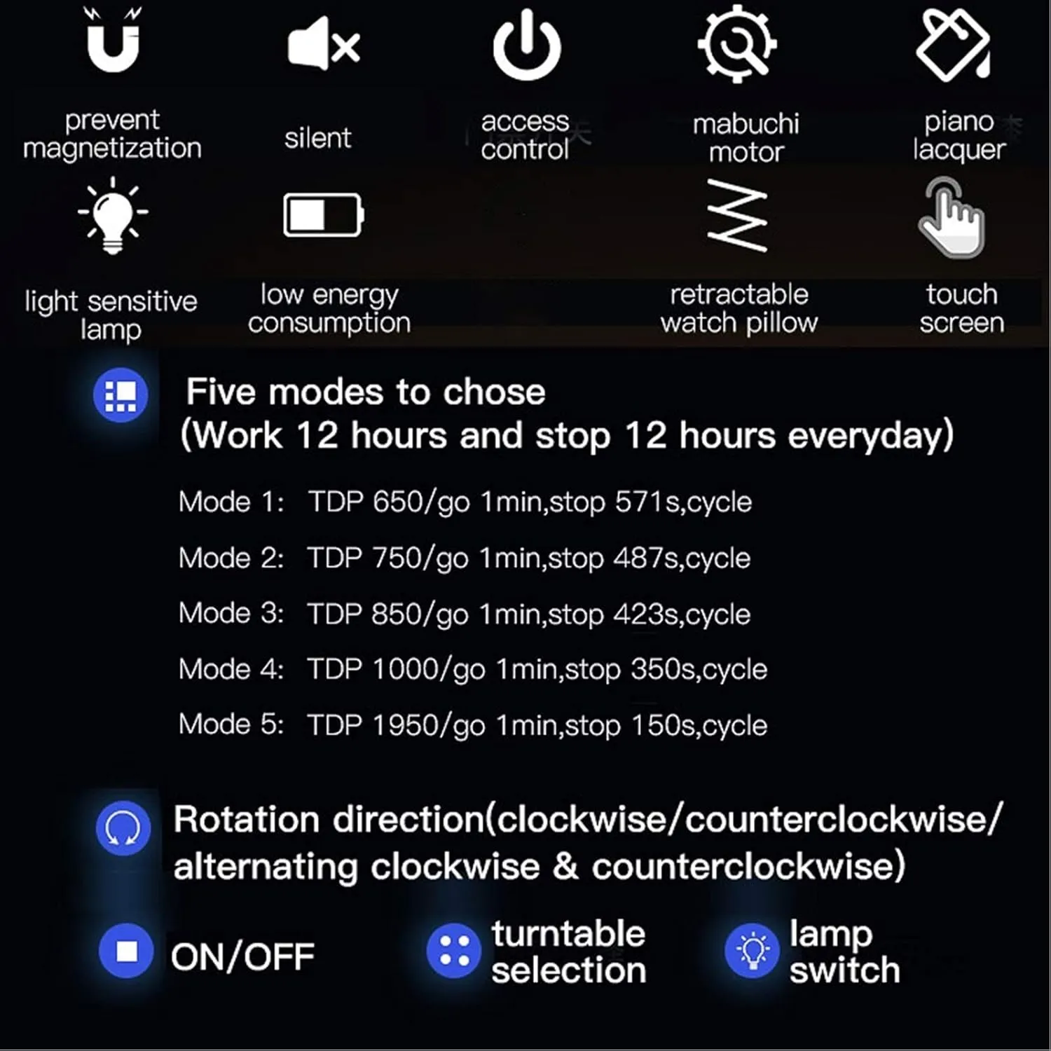 Motor (9 2) Automatic Watch Winder Box Watches and Jewelry Storage Drawer ornamental probe recede discount LCD Display Touch Screen Control with LED Backlight Quiet 