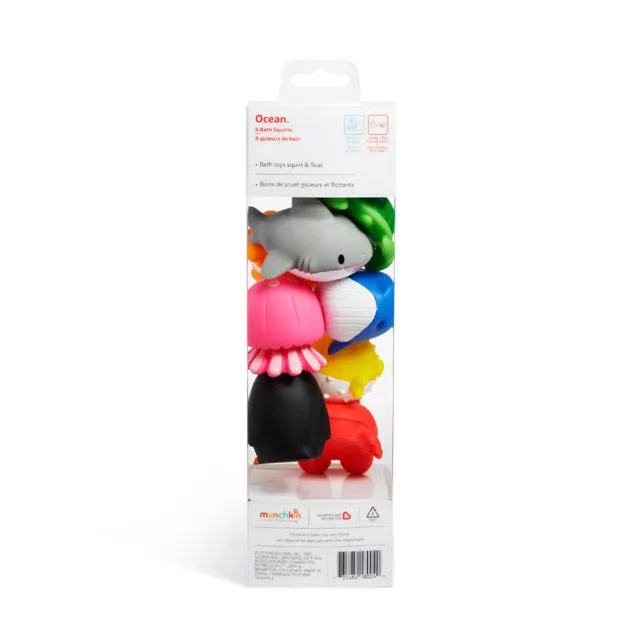 Munchkin- Ocean™ Bath Squirts, Pack Of 8 -9 Months   - Multi Color