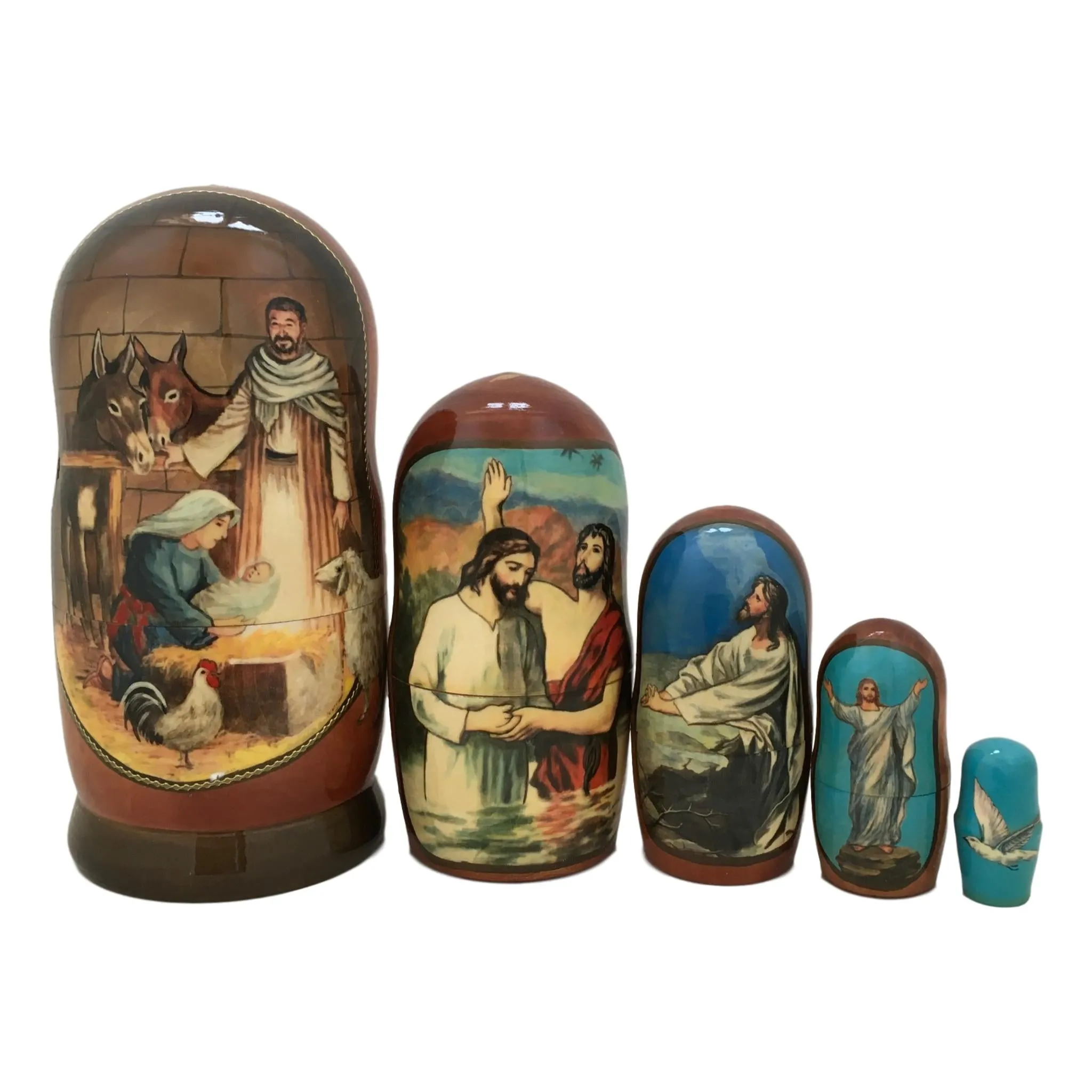 Nativity Christmas Matryoshka 7” Tall