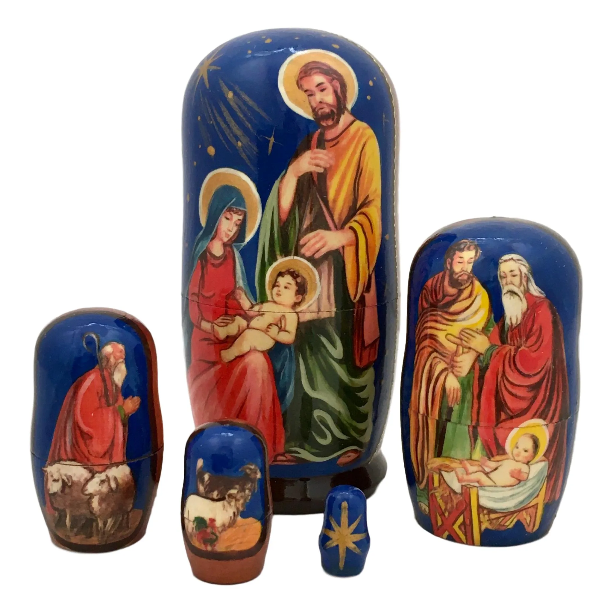 Nativity Russian Nesting Dolls 7” Tall