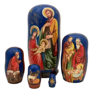 Nativity Russian Nesting Dolls 7” Tall