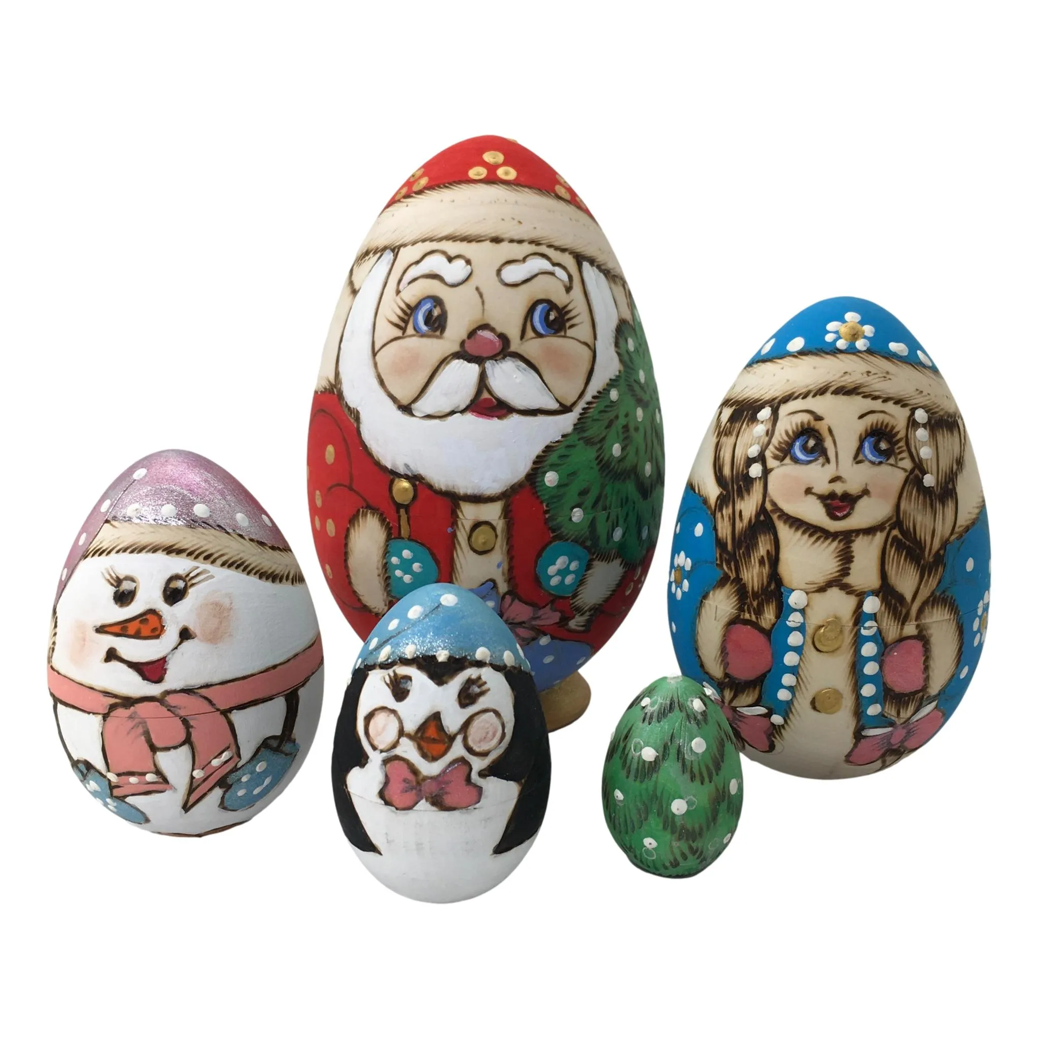 Nesting Santa Claus Set of 5
