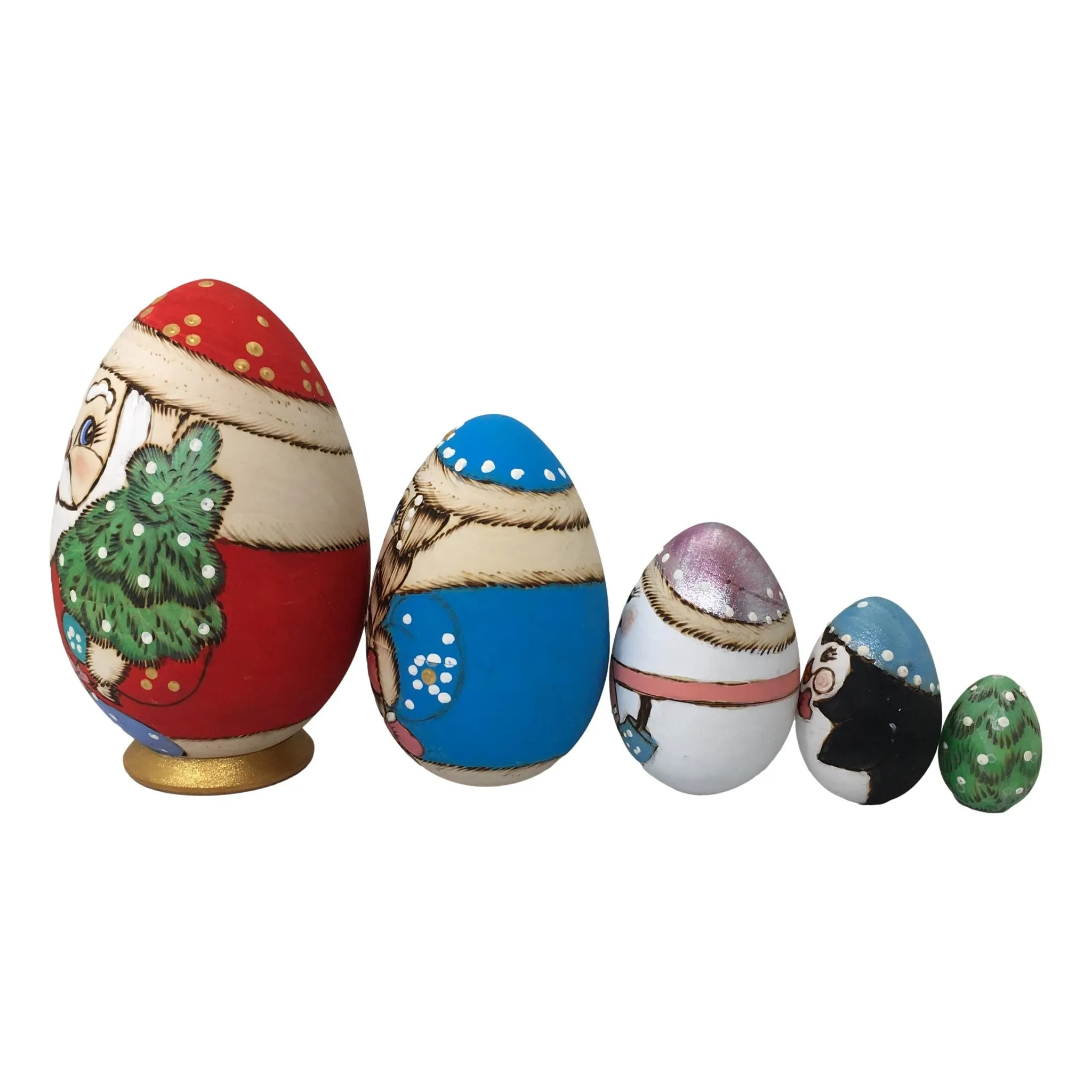 Nesting Santa Claus Set of 5