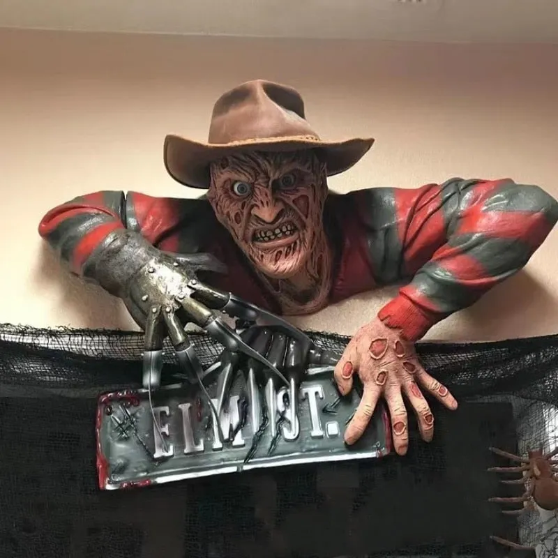 Nightmare Freddy Krueger Tomb Walker Wall Hanging Resin Crafts Halloween Horror Dolls Spooky Ambiance Party Holiday Decoration