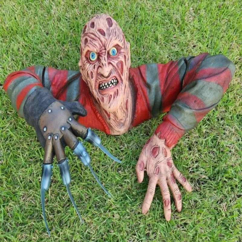 Nightmare Freddy Krueger Tomb Walker Wall Hanging Resin Crafts Halloween Horror Dolls Spooky Ambiance Party Holiday Decoration