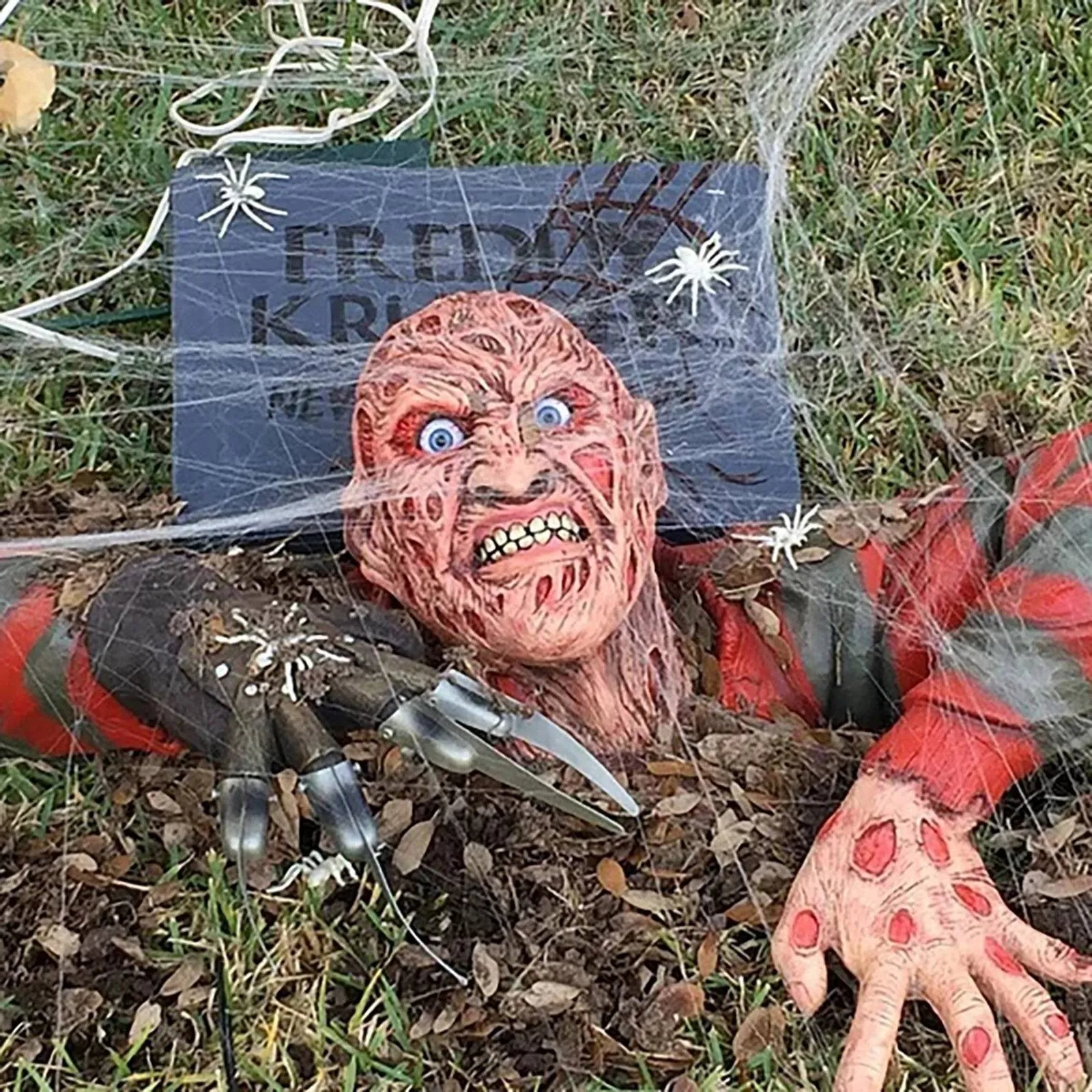 Nightmare Freddy Krueger Tomb Walker Wall Hanging Resin Crafts Halloween Horror Dolls Spooky Ambiance Party Holiday Decoration