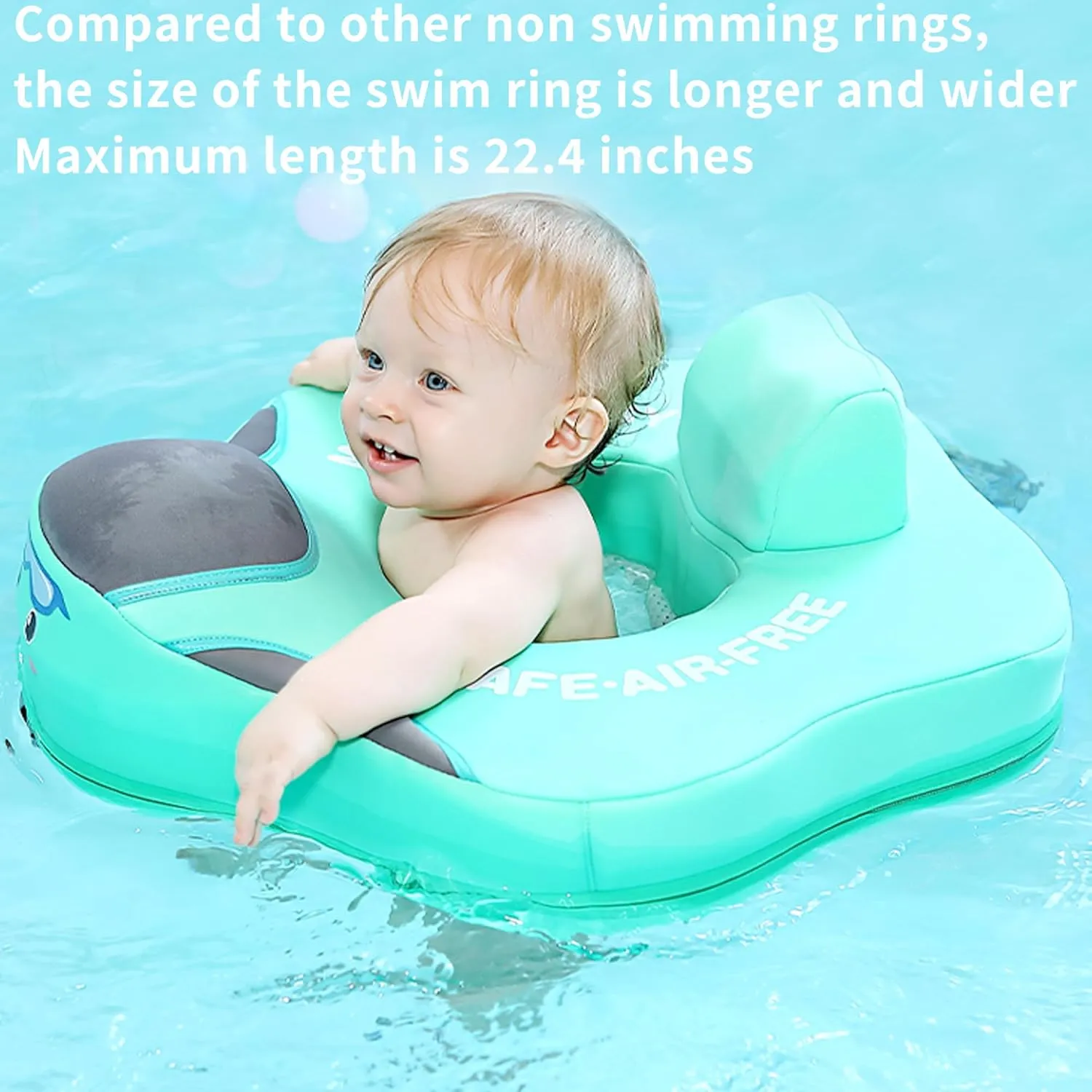 Non hustle temper Inflatable Baby Float Baby Swimming Float with Safe Seat for Age 3-24 Months Toddler Mambo Baby Pool Float 