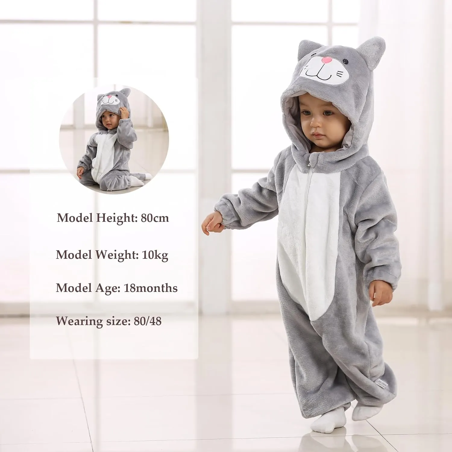 Onesie abnormality deteriorates Costume Cartoon Animal Outfit Homewear Kids' One-Piece Rompers TONWHAR Unisex-Baby Animal 