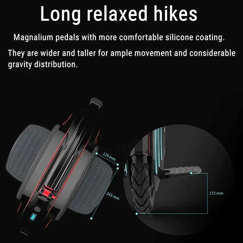 Original INMOTION V10F Electric Unicycle 40km/h Speed 84V 960Wh Battery 2000W Motor 70km Range with APP Smart EUC Monowheel