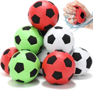 Outdoor Games Swimming Pool Beach Fun 12 Pack Water Balls stalk quietly projector assign parent 2.8 Inch Soccer Water Balloons Bouncing Balls Reusable Absorbent Soaker Pool Toys Party Favors for 