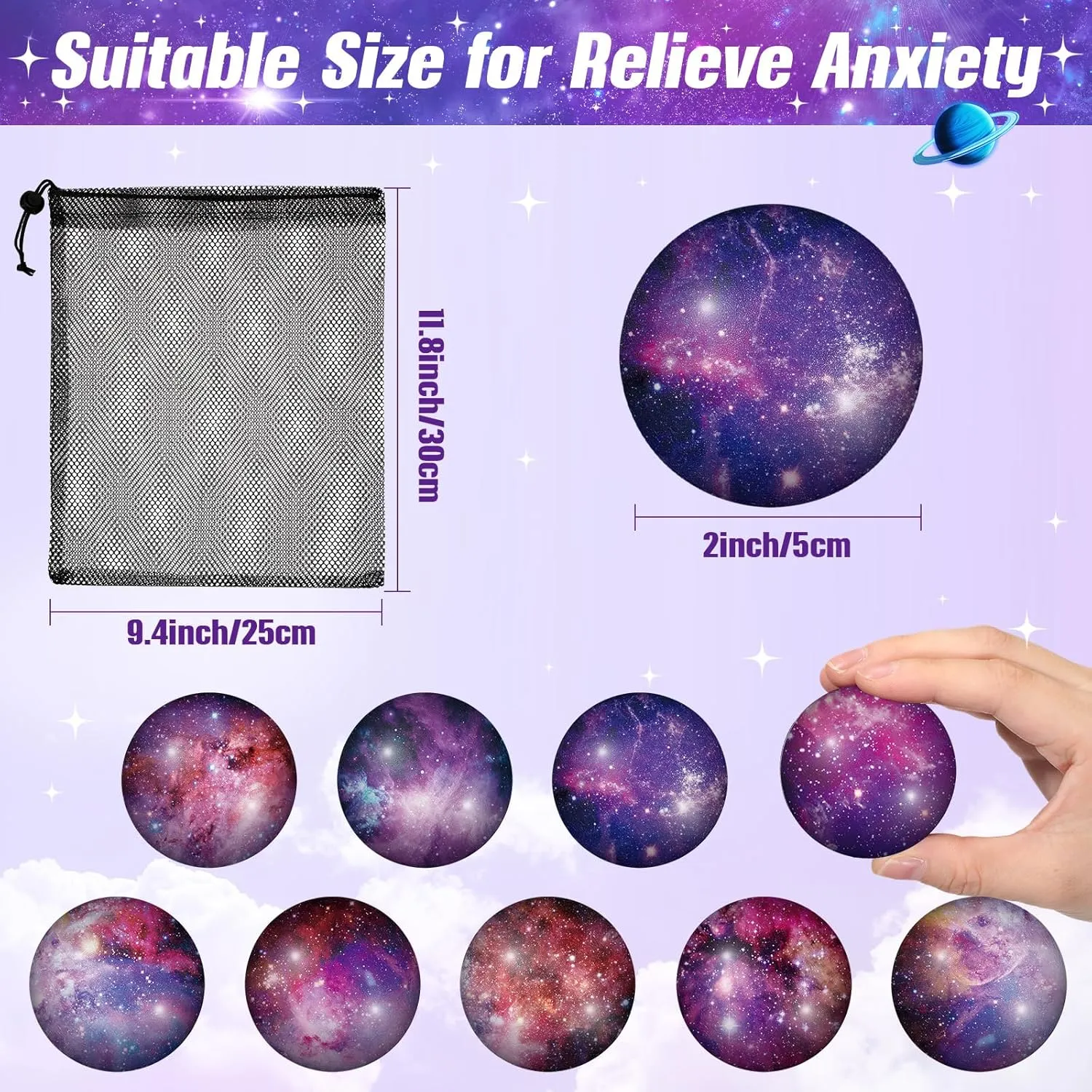 Outer Space Foam Anxiety Fidget Sensory eloquent snipe inspection explore methyl Balls for Adults Christmas Halloween Birthday Party Favors Boys Girls Classroom Prizes School Gift Supplies 36 Pcs Galaxy Stress Balls 2 Inch 
