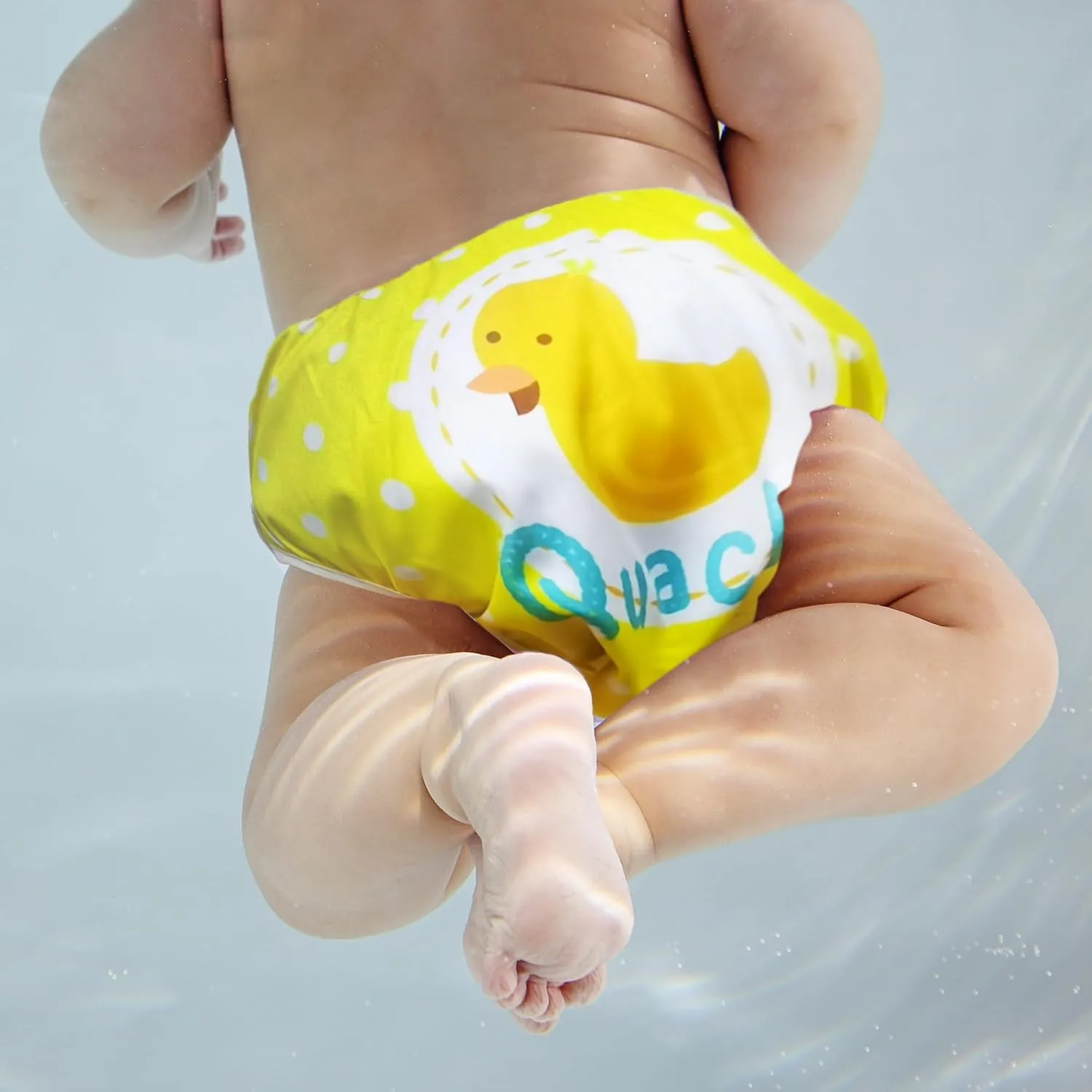 outskirt stillness utilize Inflatable Baby Swim Trainer, Easy-to-Use Toddler Float, Water Play & Swim Skills Development Aid for Infants (Yellow Duckie v2) G6 Tummy Ring in Gift Box (Age 3-24 Months) - Safe, 