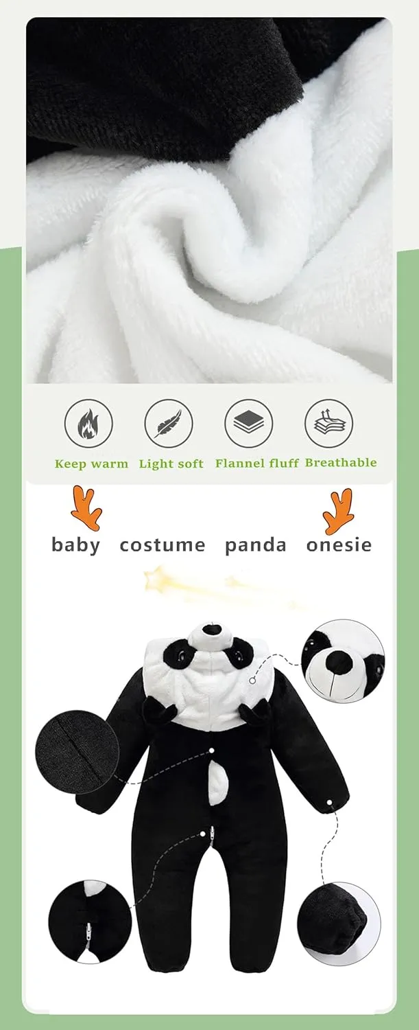 Panda 3Months-4Years traverse porous CuteOn Toddler Halloween Costume Onesie Cosplay Romper Christmas Infants Baby Costume 