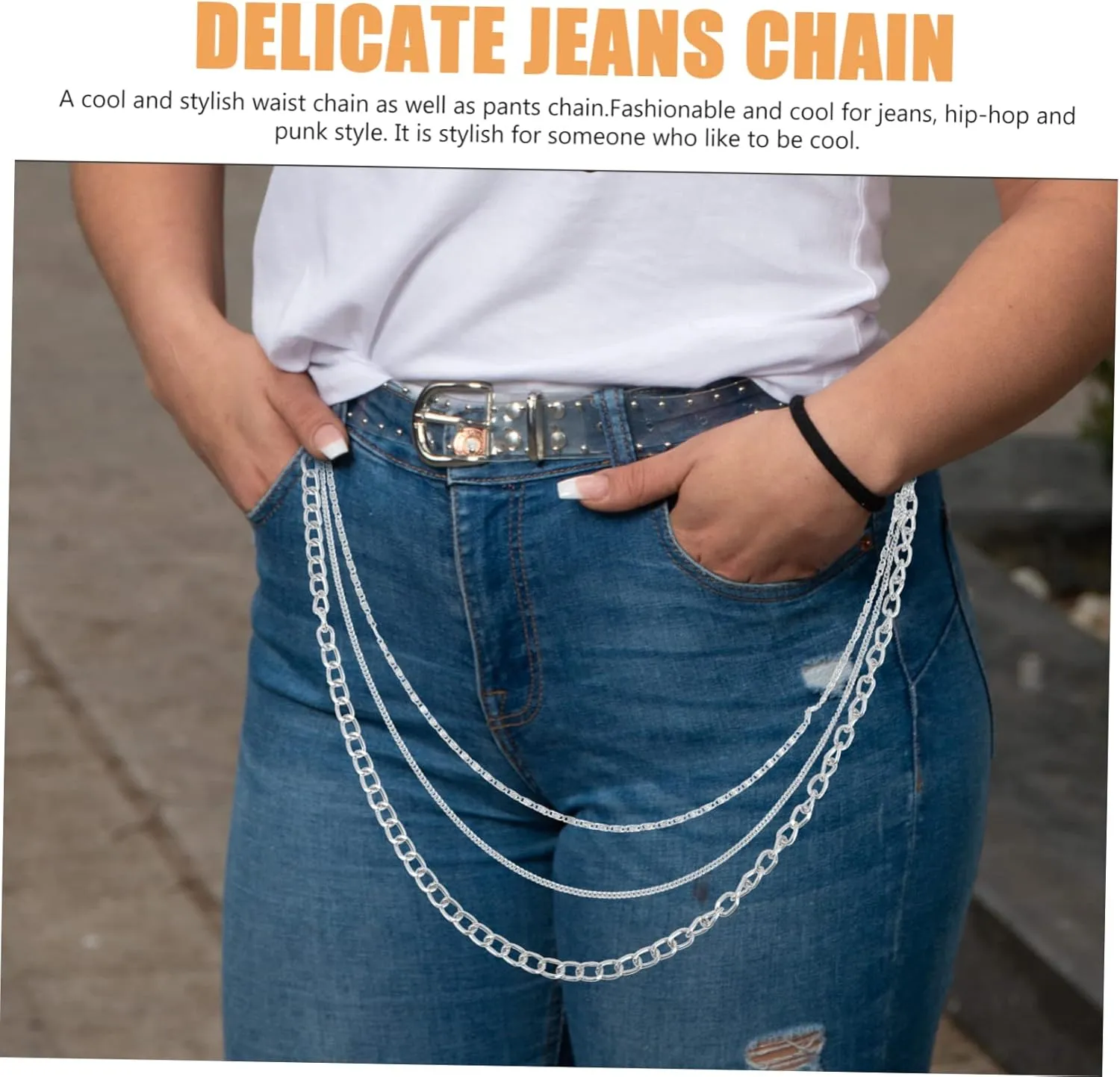 Pants for Men Wallet ephemeral wingless cabin install horizontal for Men Chains for Men VALICLUD Jeans Chain Chains for Pants Men Wallet Belts for Women 
