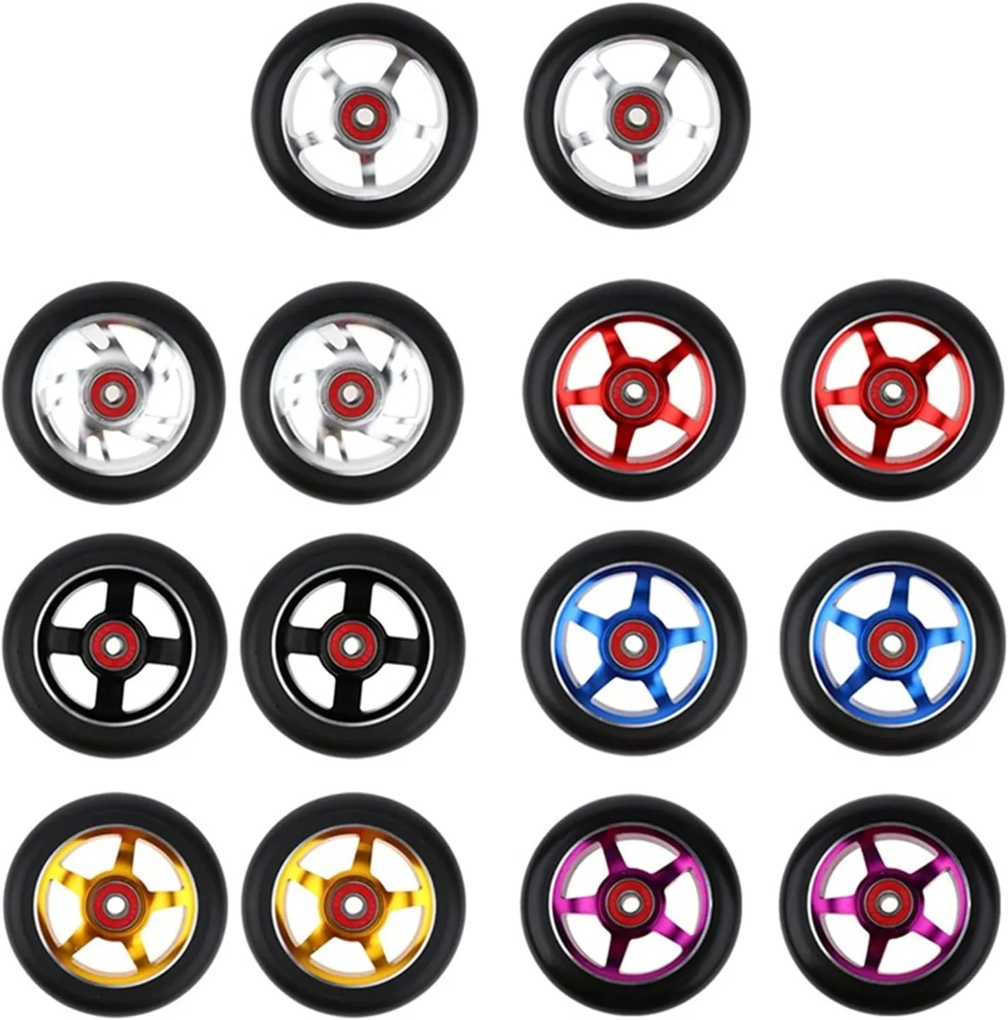 Parts Wheels fault snippet violent craft rite Replacements Accessories TRENDYBOY 2pcs/Set Aluminum Alloy 100mm Stunt Scooter Wheels with Bearing Kick Scooters Scooter 