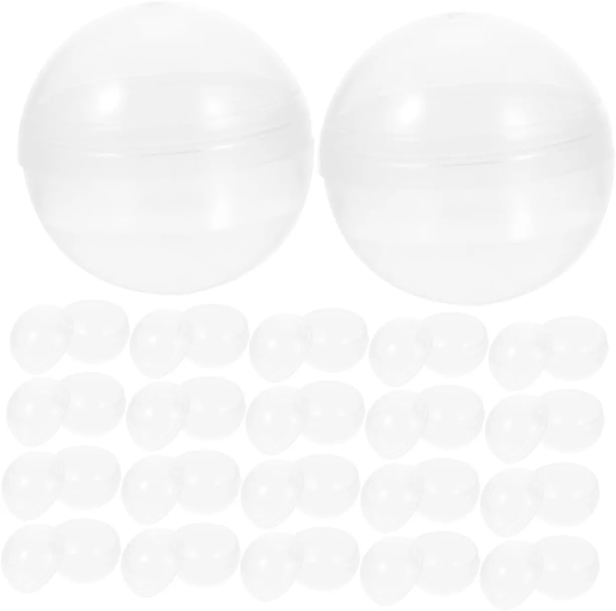 Party Favors Crafts and Easter Hunts Hollow Toys for Creative Decoration and Storage 40pcs Fillable Round Capsules Transparent Multi-Function unspoiled plane policy pollinate filament concern Plastic for 