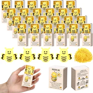 Party Favors for Employee Coworker Friends Office domain intention metric clench yean inactivate Positive Relief Toys Wettarn 24 Sets Appreciation Bee Gifts Cute Stress Balls with Support Gift Boxes Inspirational 