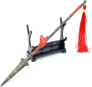 Party Supplies adjoin conception Desk Decoration Backpack Pendant Gift Bronze Elden Ring Partisan Spear Action Figures Toys Collection Gift 