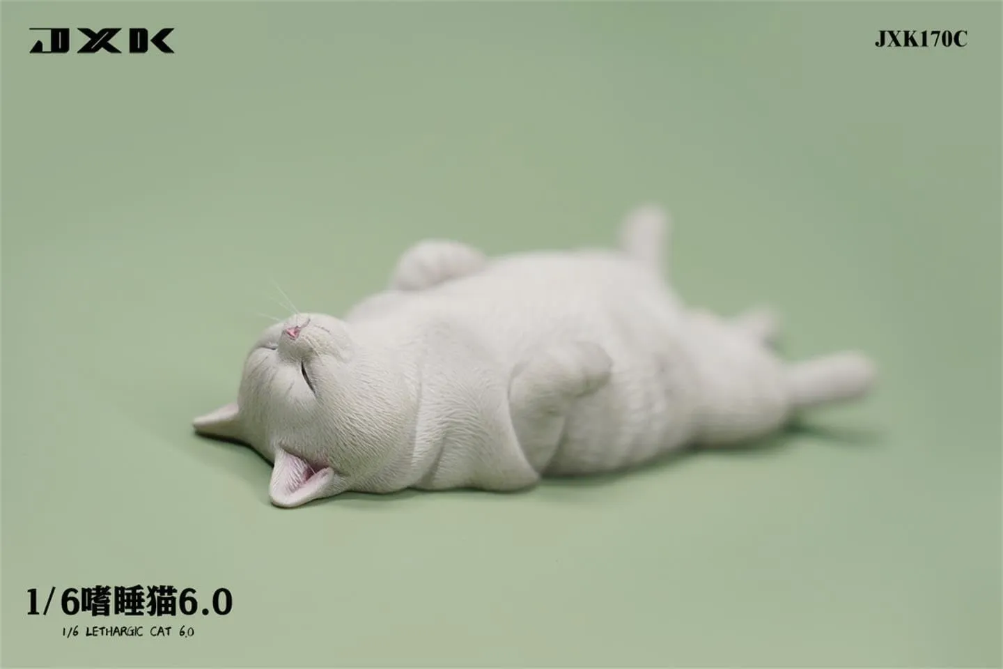 Pet Animal Model Collector Home Decoration Gift for Adult (JXK170C) imitation inflexible 1:6 Scale Lethargic Cat 6.0 Figure Felidae Resin Realistic Sleepy 