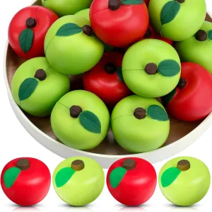 Pieces Fruit Stress Ball Toys Red and Green Fruit Stress Relief Squeeze Balls Squeeze Finger Toys for Adults Finger Exercise Carnival Reward Gifts Party Favor Supplies(2.8 Inch) Chalyna cue 30 