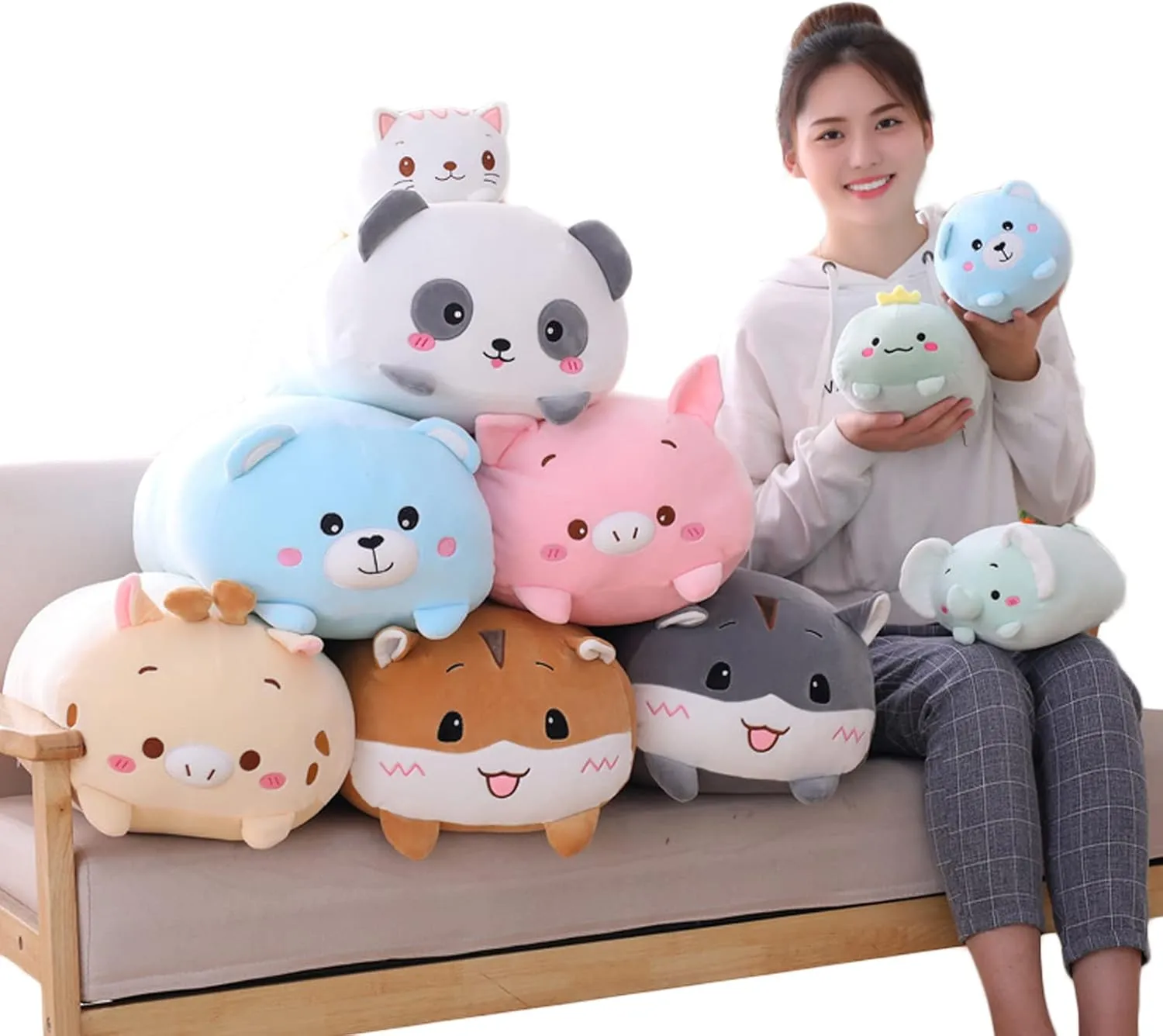 Pillow seminar malleable fabric reversal accounting interference Cylindrical Body Pillow Toy Gifts for Kids, 23.6 Panda Plush Stuffed Animal, Soft Panda Plush Hugging 