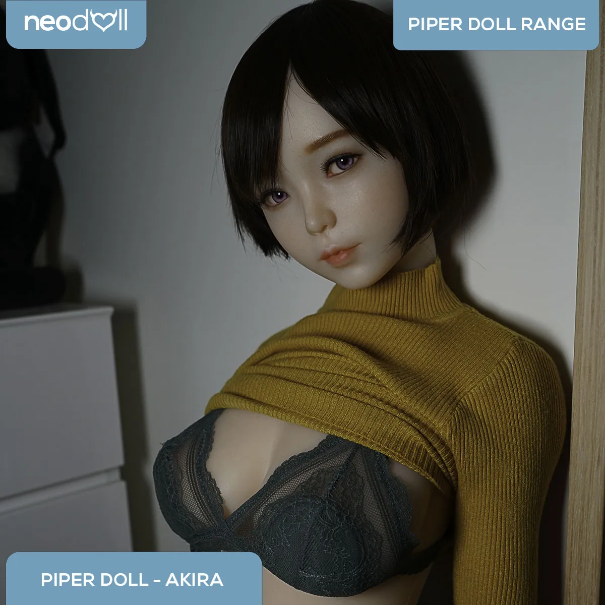 Piper Doll Akira 160cm - Realistic Sex Doll - White - Shrug & Standing & Evo Skeleton   Special Accessories Pack