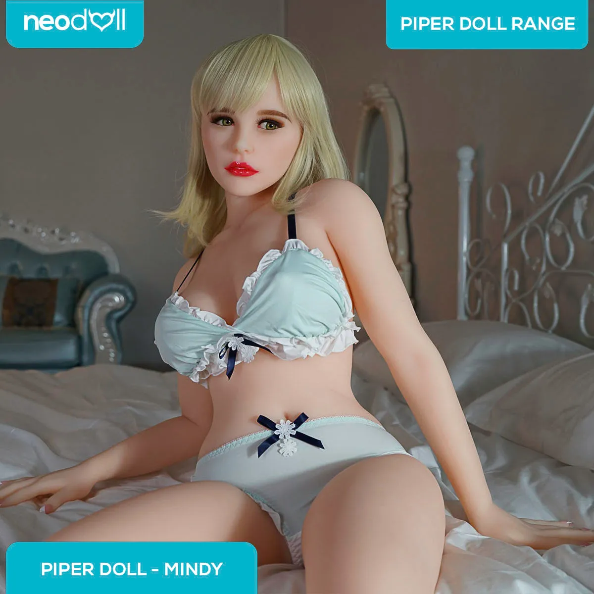 Piper Doll Mindy 155cm - Realistic Sex Doll - White - Shrug & Standing & Evo Skeleton   Special Accessories Pack