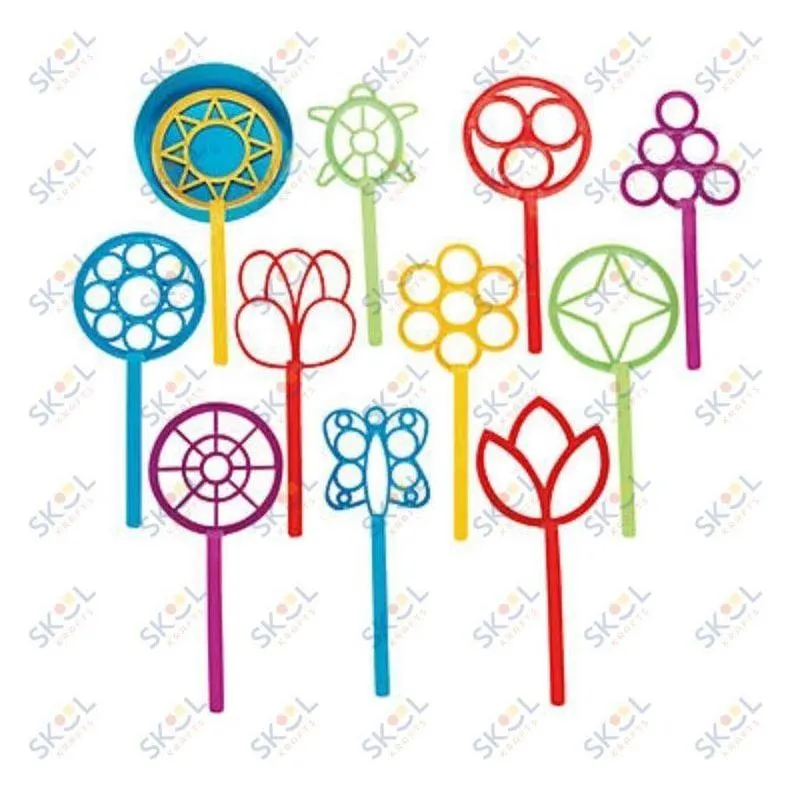 Plastic Super Fun Bubble Wand Set 12/pk
