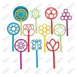 Plastic Super Fun Bubble Wand Set 12/pk