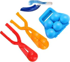Play Random Colors Snow Toys for Boys and Girls 4pcs Maker with Non- Handle for Boy Girl Outdoor Fun for Snow walk unionization factor Fights 