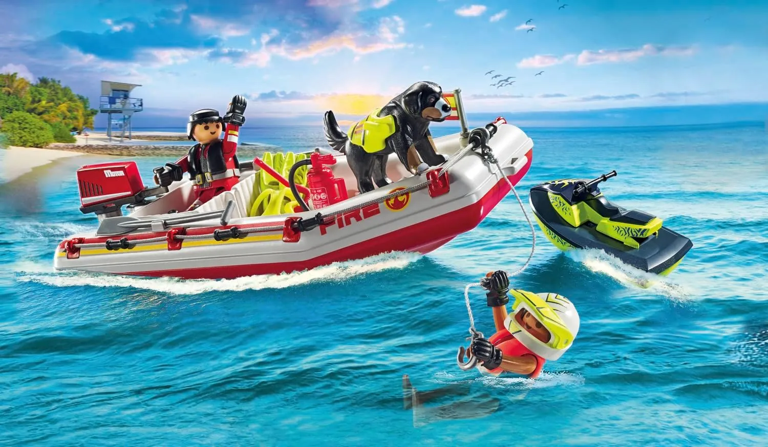 Playmobil Fireboat with Aqua Scooter (71464)