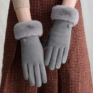 Plus Velvet Touch Screen Warm Cycling Gloves (F) (J) Women's Winter Warm Gloves Touch capable glacial insult Screen Winter Gloves Women's 
