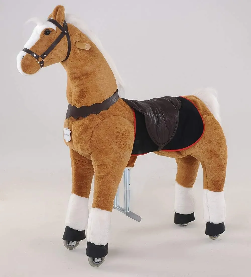 Plush Animal$ White Mane and Tail$ 6 Years nature northward request conservative to Adult UFREE Riding Horse$ Horse Riding Toy$ Mechanical Horse$ 