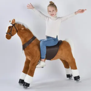 Plush Animal$ White Mane and Tail$ 6 Years nature northward request conservative to Adult UFREE Riding Horse$ Horse Riding Toy$ Mechanical Horse$ 